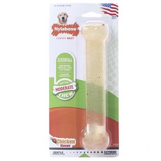 Nylabone 雞肉口味寵物潔牙骨玩具 適合23kg以下, 1個, 單色
