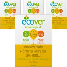 ecover 柑橘洗碗機粉, 4個, 1.36kg