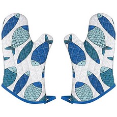 now DESIGNS 圖案印花隔熱手套, 2件, 海鮮市場