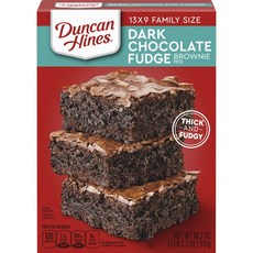 Duncan Hines 黑巧克力布朗尼預拌粉, 1個, 515克