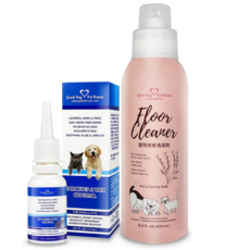 【GBPH 好寶貝】愛寵守護保養雙效套組 – 寵物地板清潔劑與蟲蟲剋星耳道滴劑，有效清潔除臭，呵護寵物耳道健康, 1, 500ml