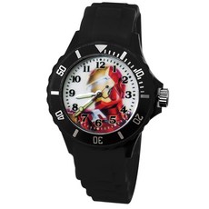 【Marvel漫威】鋼鐵人運動彩帶錶(黑色/中款)正版授權, 紅色