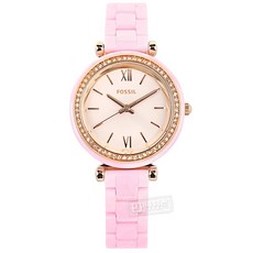 FOSSIL Carlie 晶鑽錶圈 陶瓷手錶 CE1106 30mm