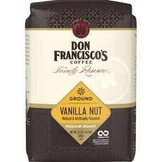 DON FRANCISCO Family Reserve香草堅果自然人造香料中度烘焙咖啡粉, 567g, 研磨咖啡, 未研磨