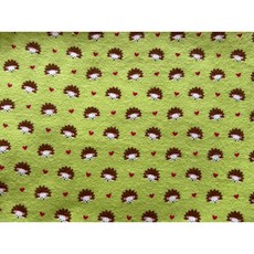 美國 Michael miller刷毛（磨毛）布 ＂可愛小刺蝟＂美國進口布 美國棉布 手作布料80元／尺＊現貨供應, 草綠色, 詳見包裝