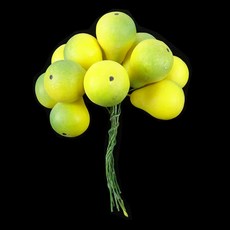 花圈花環材料 黃綠果子 水滴型款 25束 DIY花藝裝飾材料 花環配件, 詳見包裝