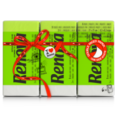 Renova 薄荷抽取式手帕紙巾 (綠色), 6包, 9入