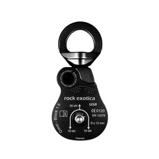 Rock Exotica Omni-Block 1.5吋不鏽鋼輪軸萬向單滑輪，攀岩登山必備, 黑色