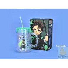 鴨鴨小舖 鬼滅之刃 梅森杯 附吸管 飲料杯 正版授權 台灣出貨 炭治郎 彌豆子 生日禮物