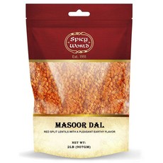 SpicyWorld Mashoor Dal紅月紅扁豆, 907g, 1個