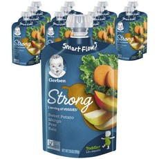 Gerber 嘉寶 孩童袋裝蔬果補充流質飲, 紅薯芒果梨子羽衣甘藍口味, 99g, 12包