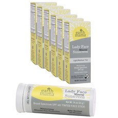 earth mama 礦物保濕防曬棒 SPF40, 6盒, 21g