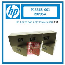 HP R0P95A P13368-001 1.92TB SAS 2.5吋 Primera 600 伺服器硬碟, 詳見包裝