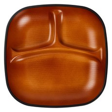 HAKOYA 方形午餐盤, 1個, 鮭魚色+黑色