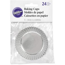 Wilton 惠爾通 蛋糕紙杯 5cm, 24件, 銀