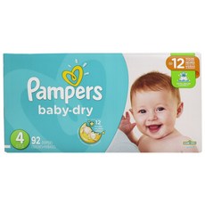 Pampers 幫寶適 baby-dry黏貼型尿布, 第4階段, 92片