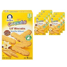 Gerber 嘉寶 穀物餅乾 126g, 8盒, 香草小麥口味