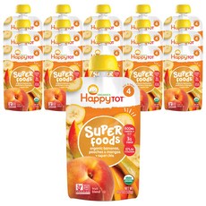 Happy BABY 綜合果昔, 香蕉水蜜桃芒果超級奇亞籽口味, 120g, 16包