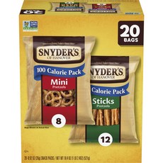 SNYDER'S 史奈德 100卡路里包迷你蝴蝶餅 8個入+條裝 12個入, 1個, 521g