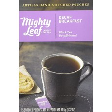mighty Leaf 草本茶包, Breakfast Black Tea Decaffeinated, 37.5g, 15包, 1盒