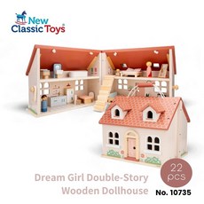New Classic Toys 夢幻女孩雙層木製娃娃屋, 詳見包裝