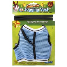 Critterware 小動物運動慢跑背心 帶彈力皮帶 藍色, 單色