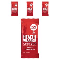 HEALTH WARRIOR 奇亞籽棒, Apple Cinnamon, 4包, 25g