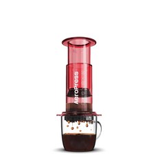 AeroPress 愛樂壓 Clear 透明多色版 咖啡機 (美國製造), 紅色