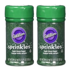 Wilton 惠爾通 烘焙裝飾用砂糖 深綠色, 92g, 2罐