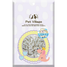 Pet Village 羊奶潔牙小鈣骨，狗狗潔牙零食，添加羊奶，幫助骨骼健康, 1個, 無