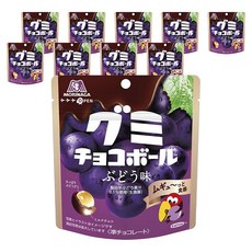森永製果軟糖巧克力混合球 葡萄口味 47g x 10包, 10個