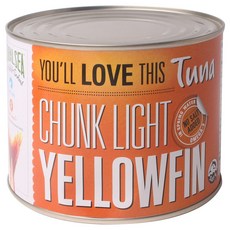 NATURAL SEA 無鹽黃鰭鮪魚罐頭, 1個, 1.88公斤
