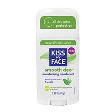 Kiss My Face Smooth Deo 保濕除臭劑檸檬草薄荷和蘆薈, 1個, 70克