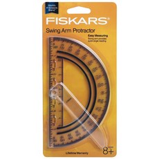 FISKARS 搖臂量角器 簡易測量角度尺, 1個, 透明
