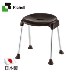 Richell 利其爾 日本製 典雅型斜面椅 洗澡椅 日本洗澡椅, 深咖啡, 1個