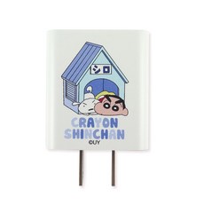 【Miravivi】蠟筆小新直角充電器 可愛卡通造型 節省空間設計, 狗屋