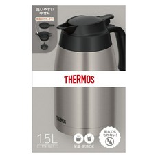 THERMOS 膳魔師 不鏽鋼保溫保冷瓶 TTB-1501 MTBK 1.5L, 1個, 不銹鋼墊