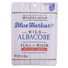 BlueHarbor 野生水煮無鹽長鰭鮪魚調理包, 1包, 85g