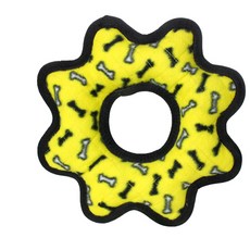TUFFY Ultimate Gear Ring 小狗毛絨玩具 L, 1個, 黃骨頭
