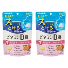 UHA 味覺糖 維他命B群錠 橘子味, 60顆, 2包
