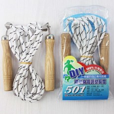 雷鳥 501 跳繩 木柄 可調長度 台灣製造, 白色, 1個
