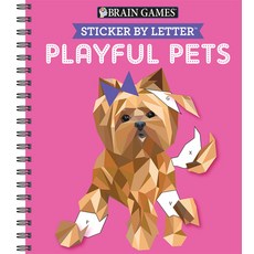 Brain Games - Sticker by Letter: Playful Pets (Sticker Puzzles - Kids Activity Book) Spiral, Publications International, Ltd., 英文, 螺旋裝訂