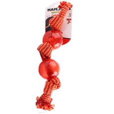 MAMMOTH Flossy Chew Candy Lab Dog 玩具球 L, 1個, 紅+橙