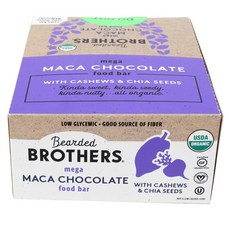 BEARDED BROTHERS 能量餅乾, 43g, 12入, Mega Maca Chocolate