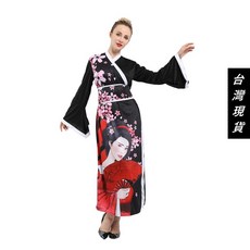 瘋狂派對 萬聖節服裝 變裝派對 華麗日本和服 大人變裝服, 詳見包裝, 1個