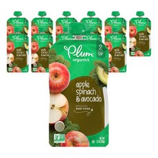 Plum organics 奶昔 99g, 蘋果菠菜酪梨口味, 12包