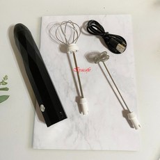 愛鴨咖啡 USB充電款電動奶泡機/牛奶攪拌器, 黑色