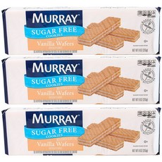 MURRAY 無糖威化夾心餅 香草口味, 3包, 255g