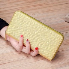 水波紋真皮牛皮拉鍊長夾 男款 039