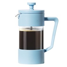 OGGI 3杯份 高硼矽玻璃咖啡壺 法式濾壓壺 350ml, 1個, 土耳其藍
